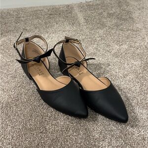 Journee Collection Black Ankle Strap Flats
